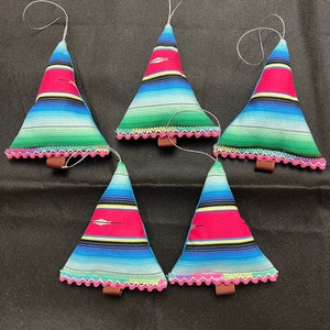 Christmas tree shaped sarape ornaments
