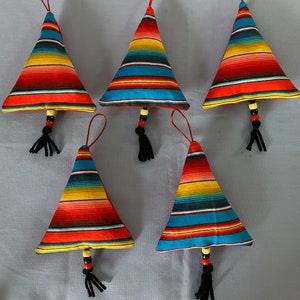 Christmas  tree shaped sarape Mexican ornaments