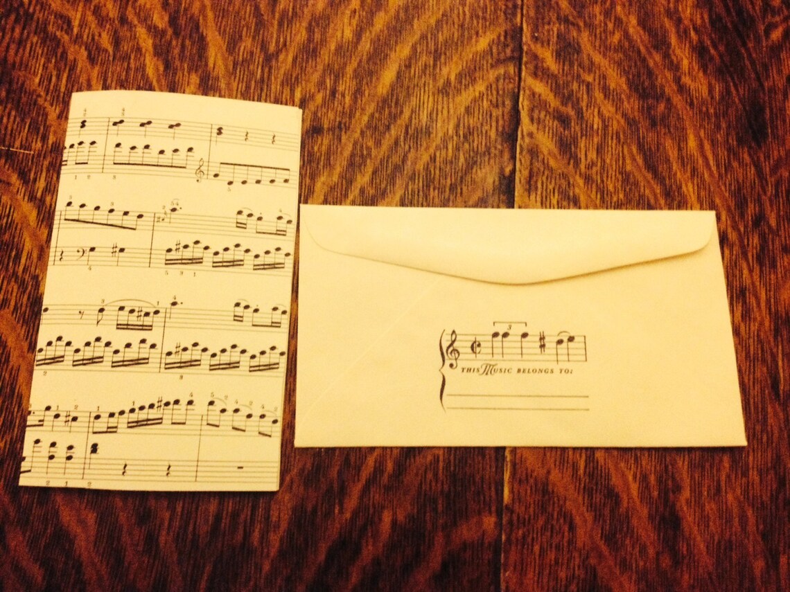 Music Stationery Set Etsy