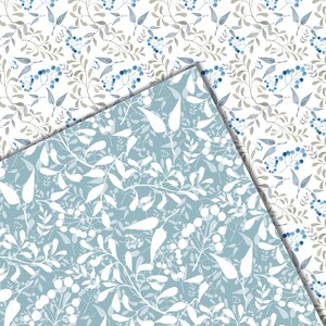 Winter digital paper, Floral seamless paper, Flower patterns, watercolor flower paper, winter flower pattern, digital background, scrapbook image 7