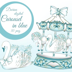 Carrossel clipart, ilustração de carrossel, carrossel clipart, cavalo clipart, uso comercial, crianças clipart, sublimação clipart