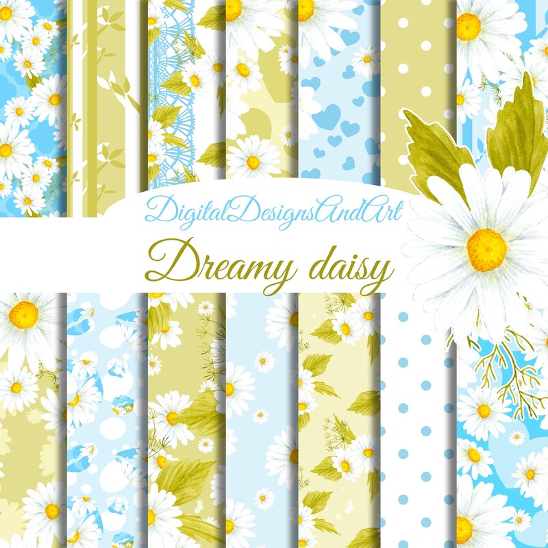 Flower Digital Paper - Etsy