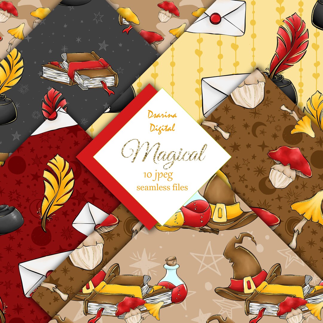 Magic Paper, Magical Pattern, Wizard Paper, Whimsical Paper, Commercial ...