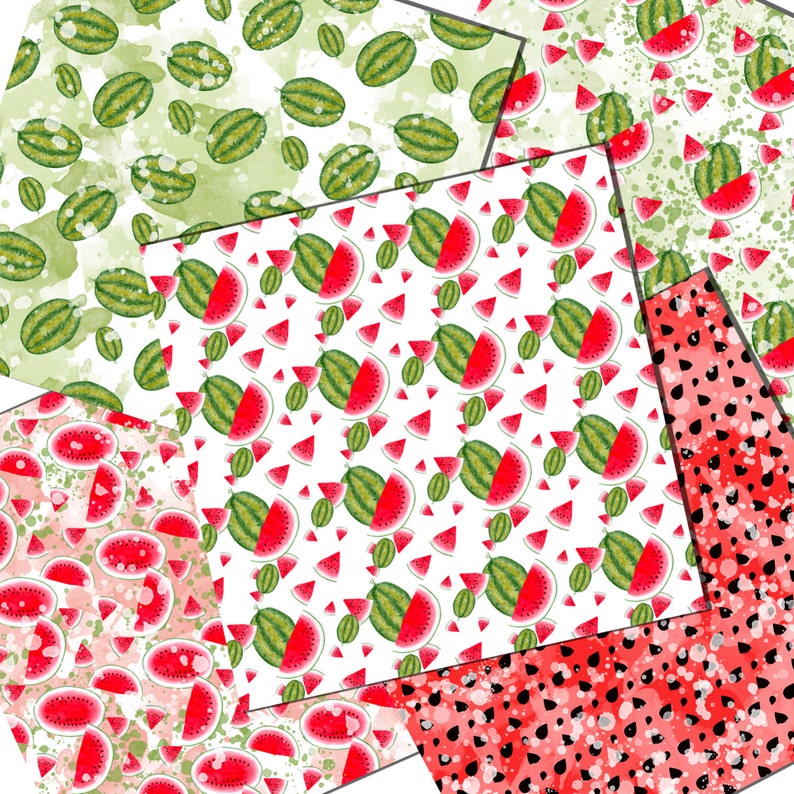 Download Watermelon digital paper Melon patterns Watermelon ...