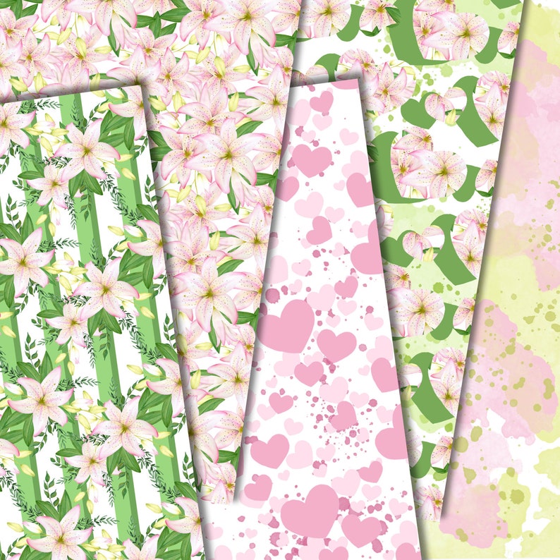 Lily flower pattern cut out picture