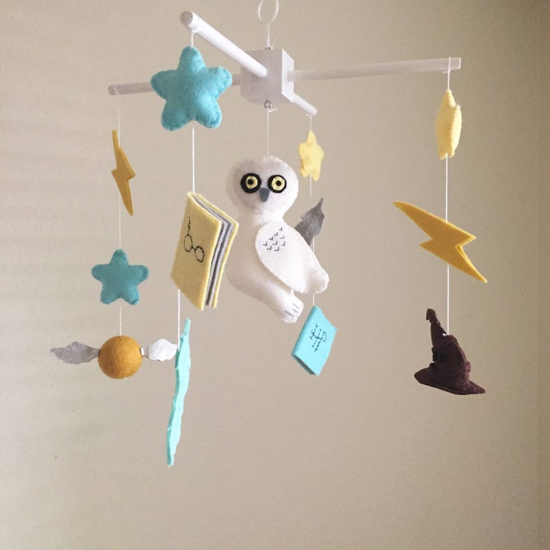 Owl baby mobile baby mobile Harry Potter inspired mobile image 0