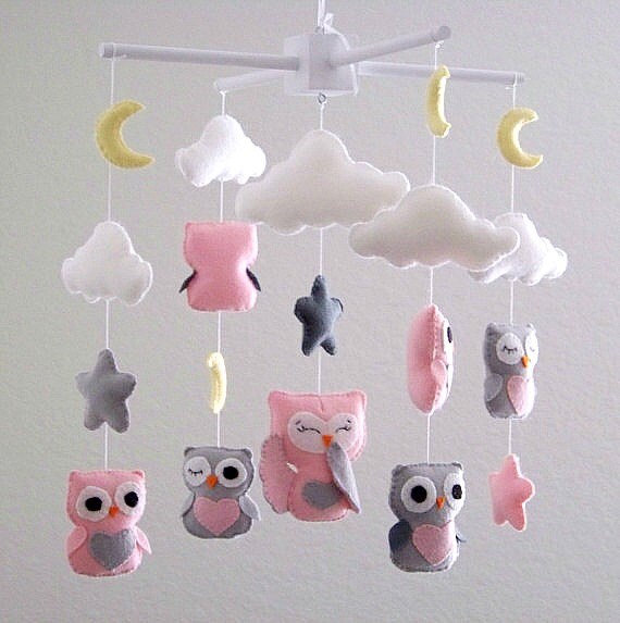 Baby Mobile Owl Baby Mobile Cot Mobile Nursery Crib Mobile Etsy