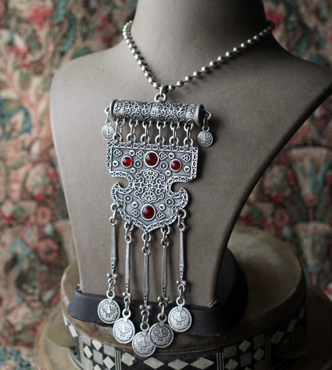 Gorgeous Kazakh Jewelry Style Silver plated Turkish Tribal | Etsy