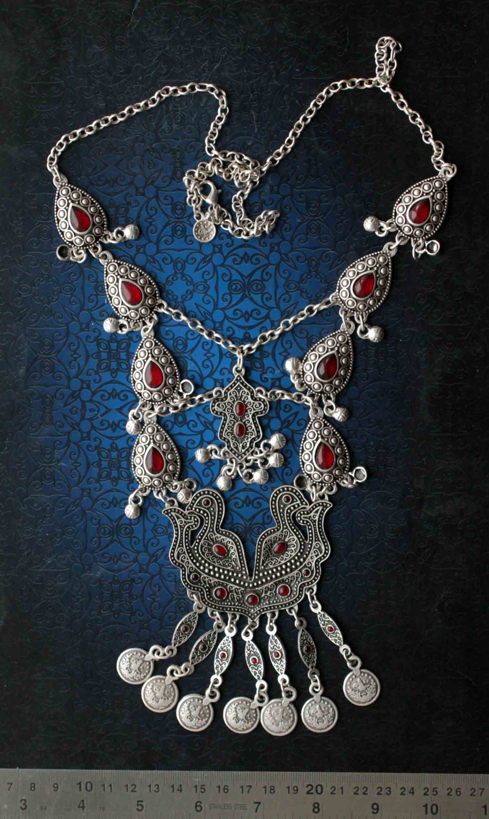 Gorgeous Uzbek Jewelry Style Silver Plated Tribal Boho | Etsy