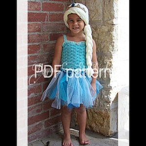 crochet elsa dress free pattern Vestido elsa de frozen a crochet