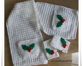 Crochet Pattern - Crochet Kids scarf - Scarf and gloves pattern - Christmas scarf set - Children winter patterns - PDF Scarf Pattern