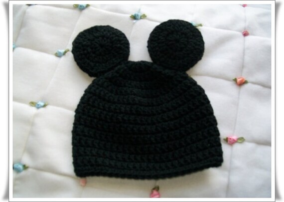 Kids Baby Girl Mickey Minnie Mouse Crochet Hat Winter Warm Cap Beanie Photo Prop