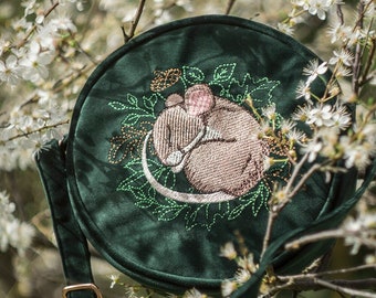 Sleeping mouse, the velvet bag