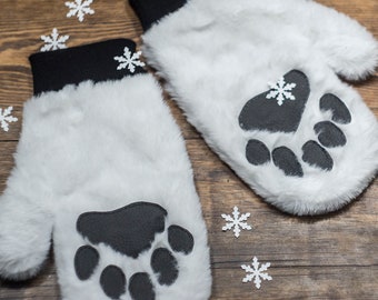 Polar bear's paws gloves