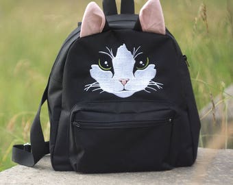 Embroidered backpack CAT