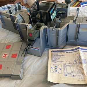 1983 GI Joe Headquarters Command Center With Blueprints and Promo