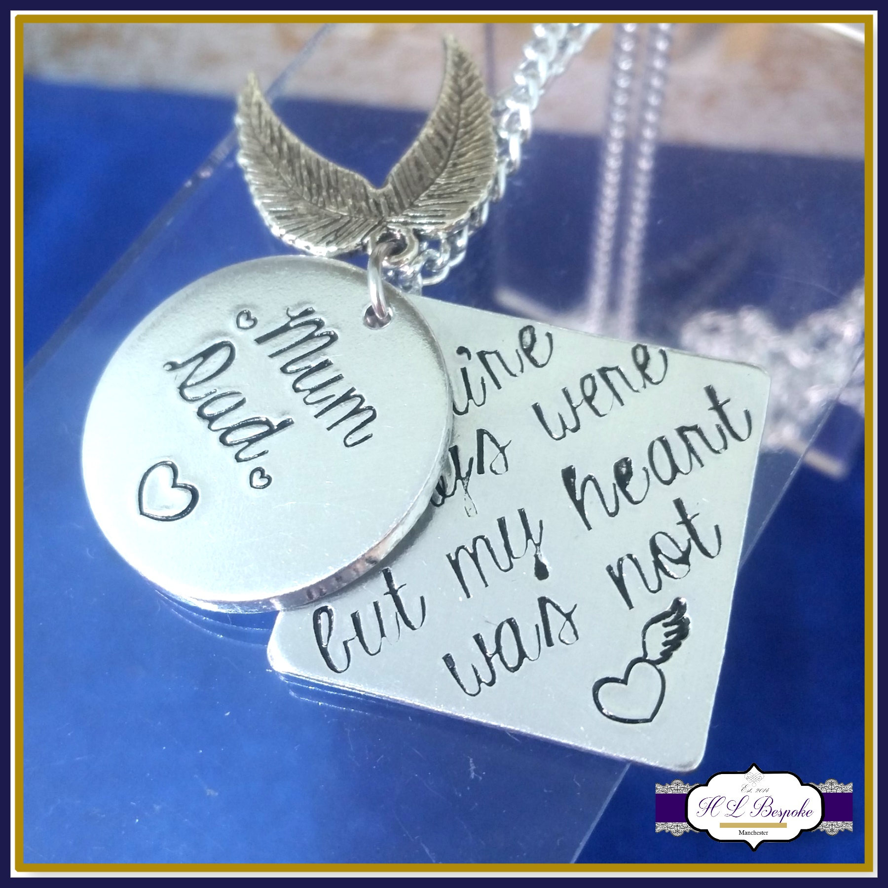 Personalised Memory Necklace In Memory Of Jewellery Your Etsy