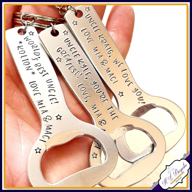 Personalised Uncle Bottle Opener Custom Uncle Keyring Etsy UK
