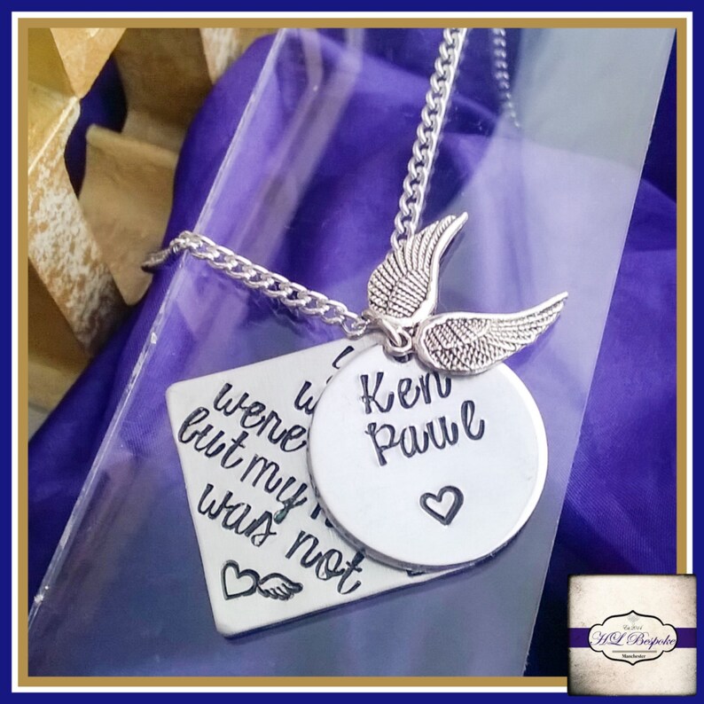 Your Wings Were Ready But My Heart Was Not Memory Quote Personalised Memory Necklace In Memory Of Jewellery Long Memory Pendant Necklaces Jewelry Valresa Com