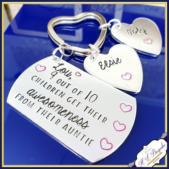 personalised auntie keyring