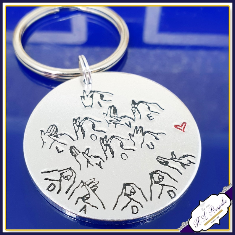 love you daddy keyring