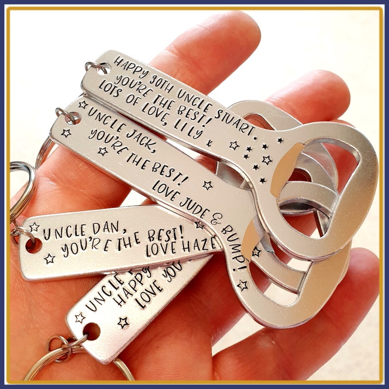 Personalised Uncle Bottle Opener Custom Uncle Keyring Etsy UK