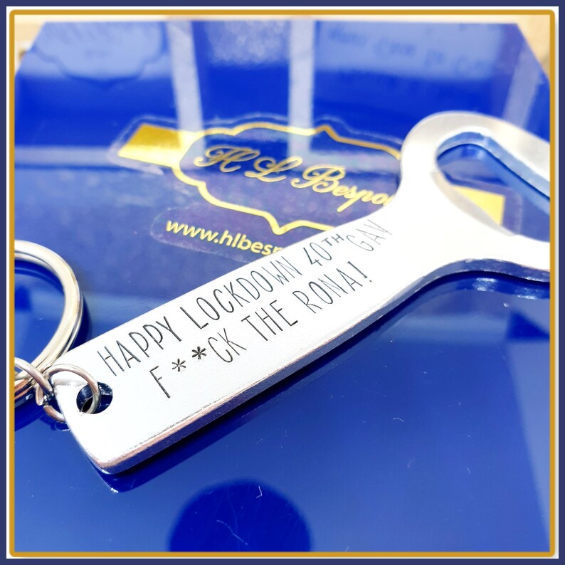 Personalised Lockdown Birthday Gift Bottle Opener Etsy