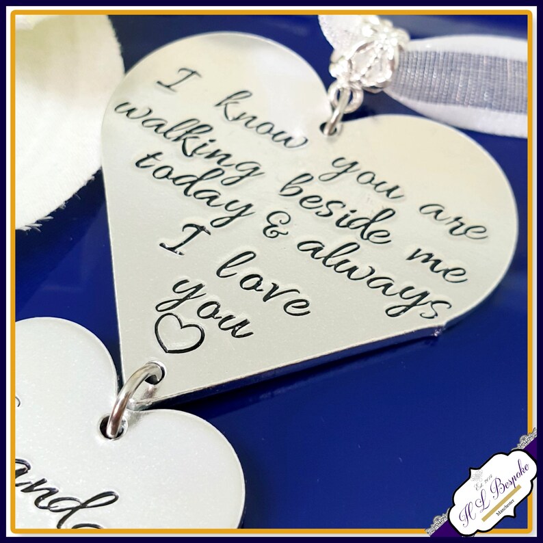 Personalised Memorial Bridal Bouquet Charm CUSTOM QUOTE Etsy