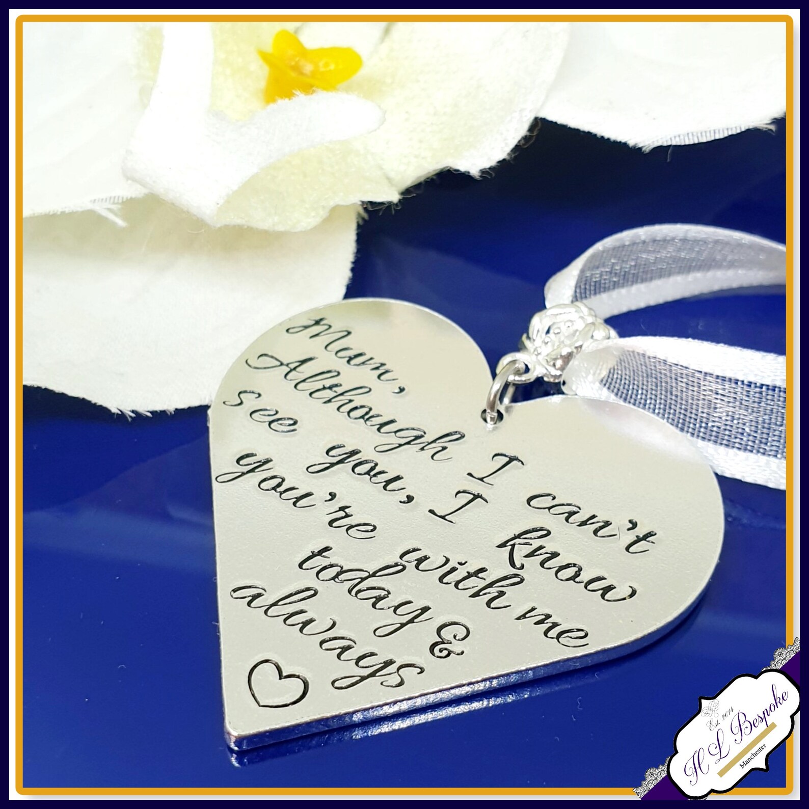 Personalised Memorial Bridal Bouquet Charm CUSTOM QUOTE Etsy