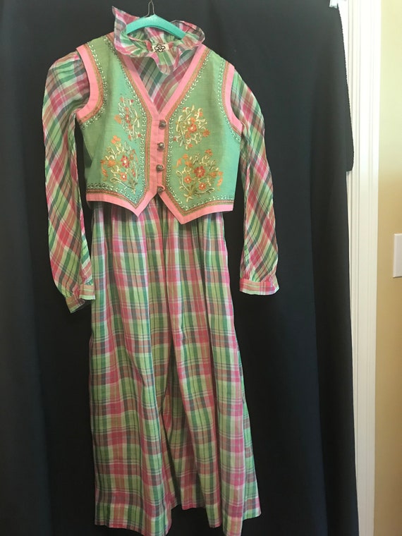 1970s Indian Little Girl's Boho Aananda 6X Dress … - image 1