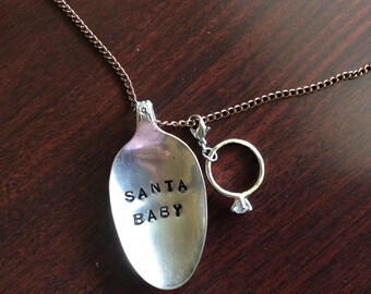 Vintage Spoon Christmas Necklace