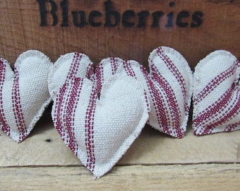 5 grain sack hearts