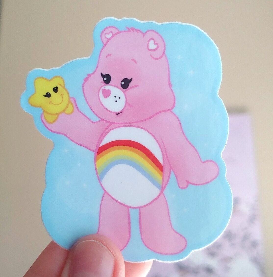 Cheer Bear 80s Care Bear Sticker – Dainty Daisy Press