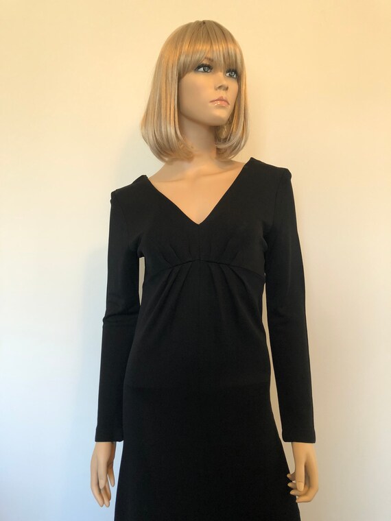 1970’s Black Maxi Dress, Size Small, Vintage Blac… - image 6