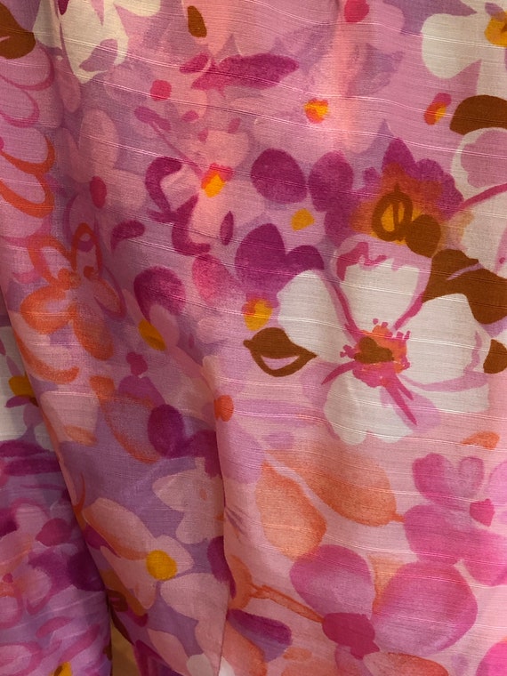 1970’s Pink Floral Maxi Dress, 70’s Pink Hawaiian… - image 10