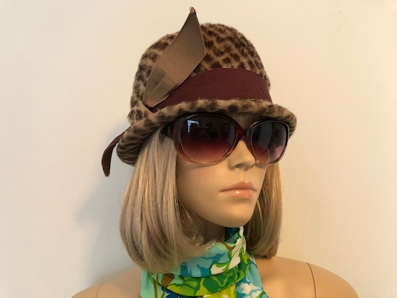 1960’s Schiaparelli Hat, Vintage Brown Hat With Di