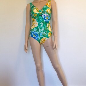 Vintage 70’s One Piece Bathing Suit, 1970’s Gottex Swimsuit, Size Small, Vintage Floral Swimwear, Tiki Oasis, 1970’s Floral Bathing Suit bild 4