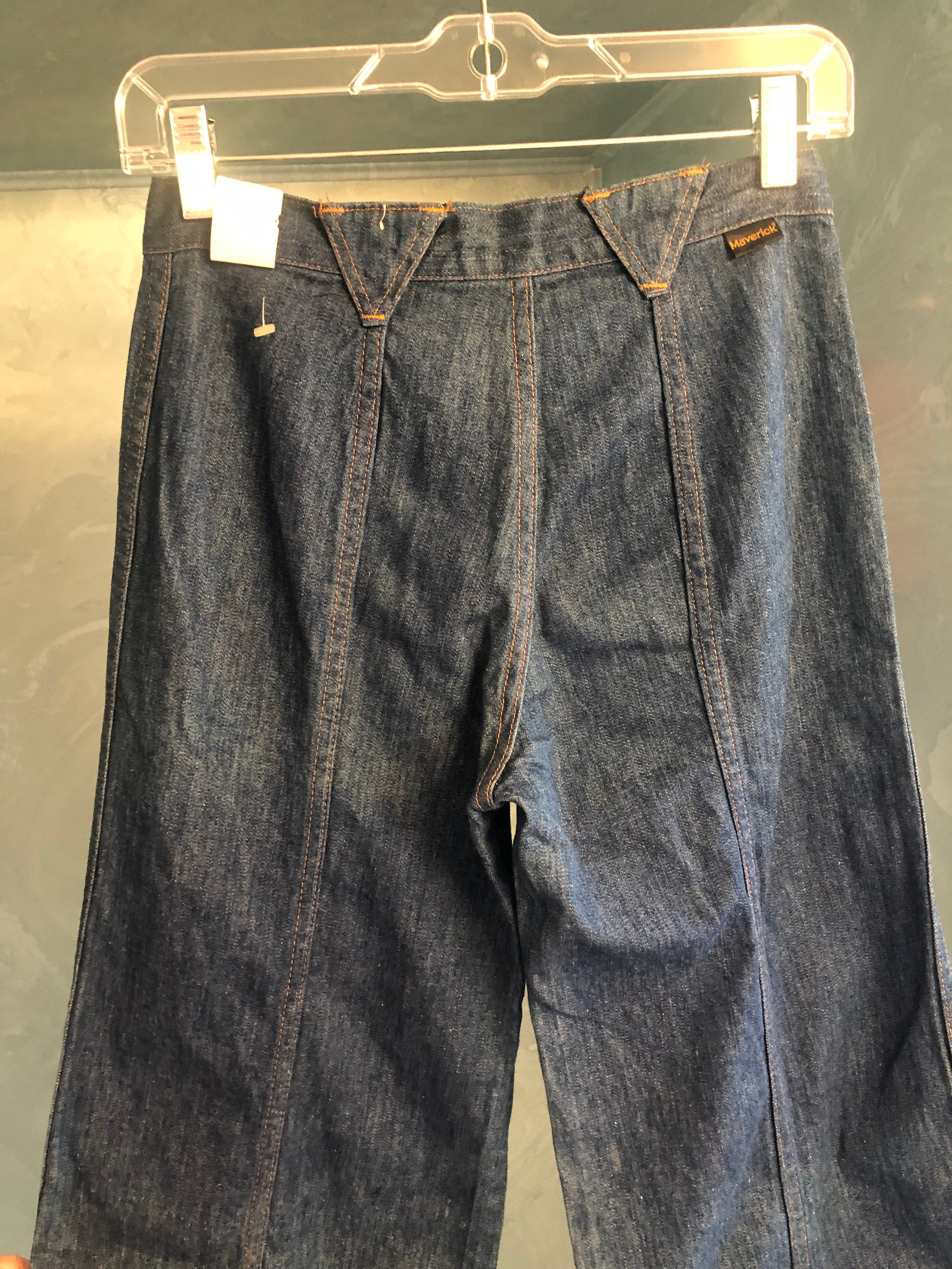 〜1970's MAVERICK Denim Pants Lady Maverick 1970's/80's Vintage Soft Blue Denim High Water Jeans