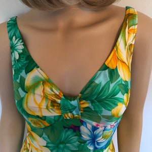 Vintage 70’s One Piece Bathing Suit, 1970’s Gottex Swimsuit, Size Small, Vintage Floral Swimwear, Tiki Oasis, 1970’s Floral Bathing Suit bild 6
