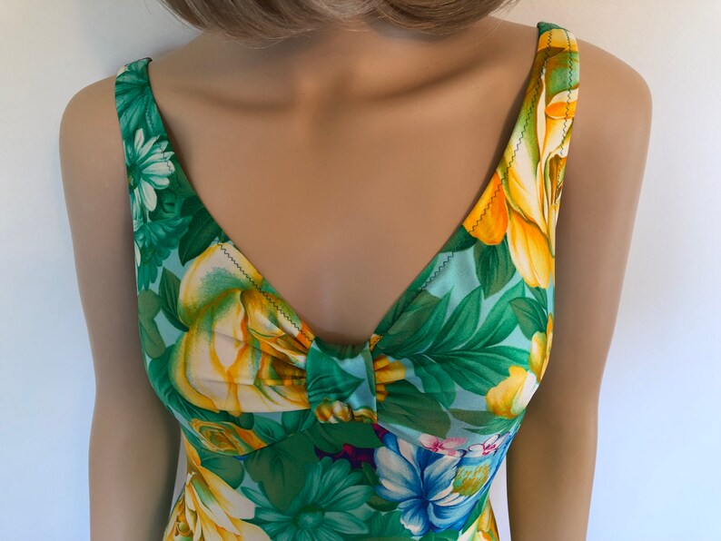 Vintage 70’s One Piece Bathing Suit, 1970’s Gottex Swimsuit, Size Small, Vintage Floral Swimwear, Tiki Oasis, 1970’s Floral Bathing Suit bild 6