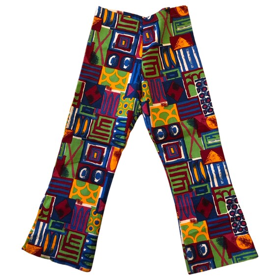 1960’s Novelty Cotton Flare Pants, Vintage Barkcl… - image 7