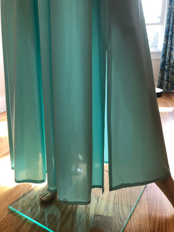 1970’s 2 Piece Maxi Dress, Vintage Pale Mint Gree… - image 10