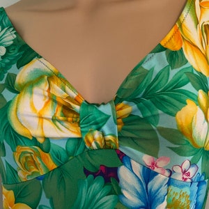 Vintage 70’s One Piece Bathing Suit, 1970’s Gottex Swimsuit, Size Small, Vintage Floral Swimwear, Tiki Oasis, 1970’s Floral Bathing Suit bild 5