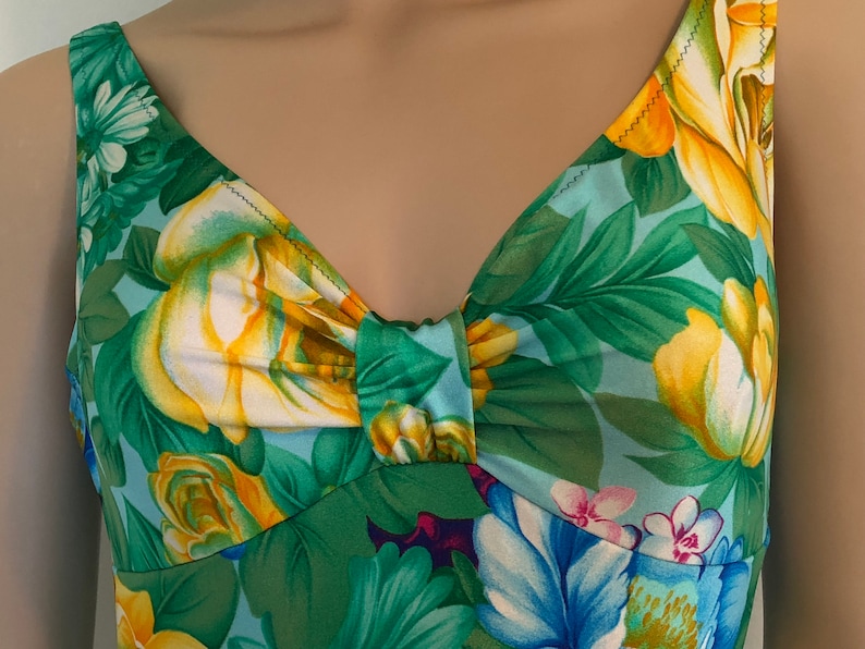 Vintage 70’s One Piece Bathing Suit, 1970’s Gottex Swimsuit, Size Small, Vintage Floral Swimwear, Tiki Oasis, 1970’s Floral Bathing Suit bild 5