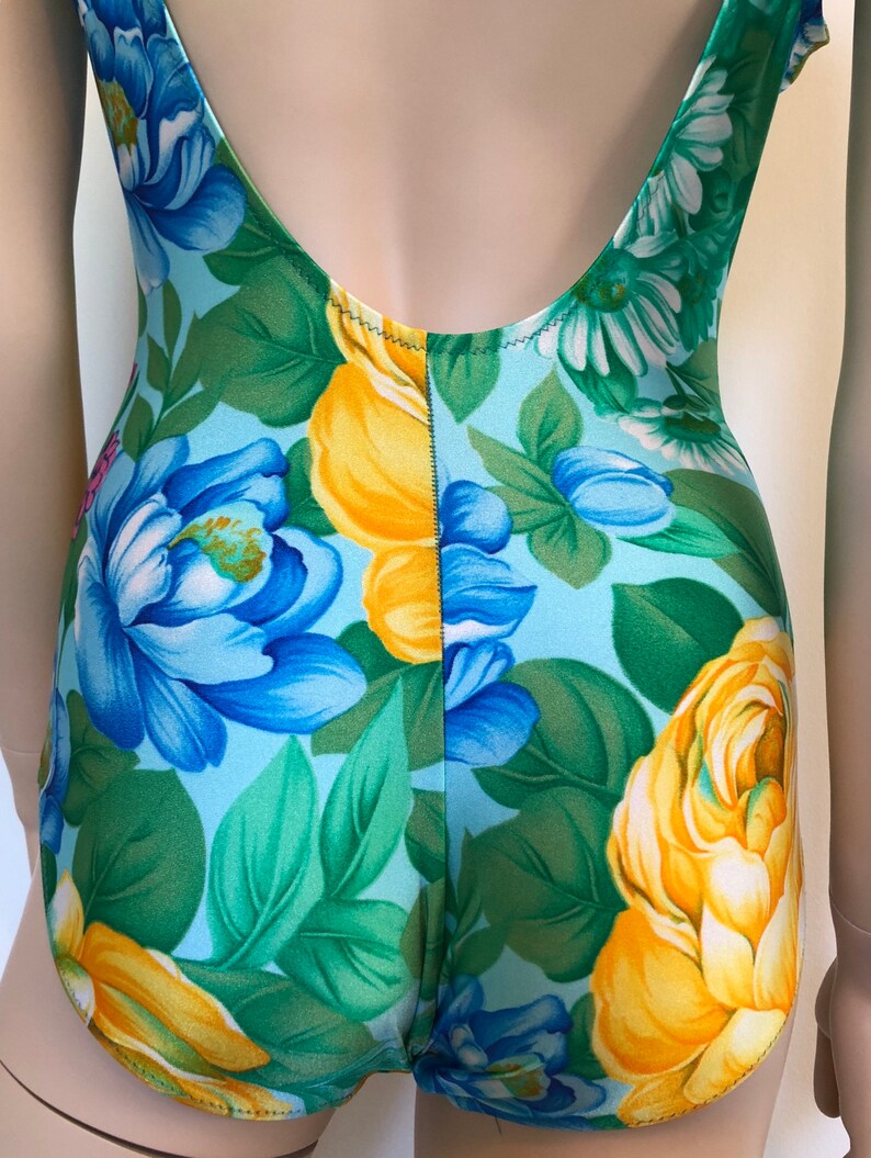 Vintage 70’s One Piece Bathing Suit, 1970’s Gottex Swimsuit, Size Small, Vintage Floral Swimwear, Tiki Oasis, 1970’s Floral Bathing Suit bild 7