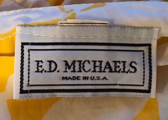 1980’s Yellow & White Floral Skirt By E.D. Michae… - image 9