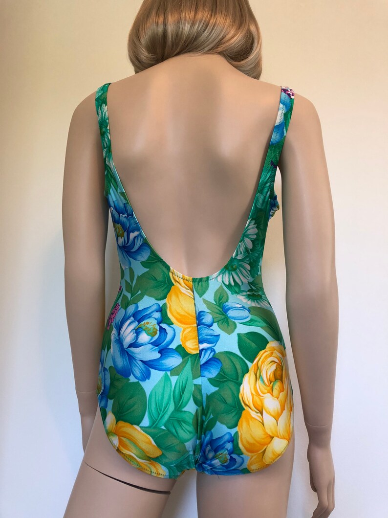 Vintage 70’s One Piece Bathing Suit, 1970’s Gottex Swimsuit, Size Small, Vintage Floral Swimwear, Tiki Oasis, 1970’s Floral Bathing Suit bild 8
