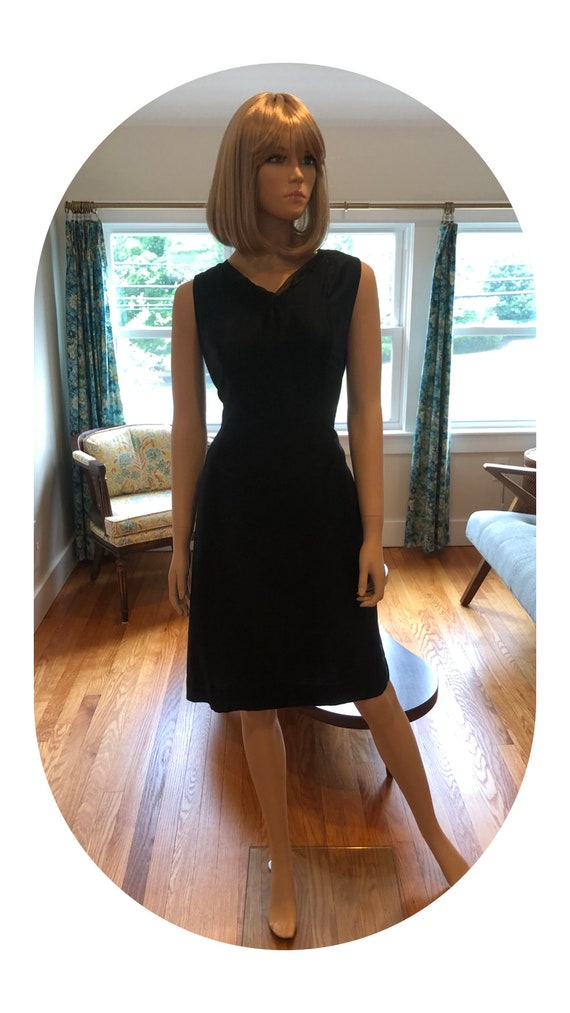 1960’s Little Black Dress, Vintage 60’s Sleeveless