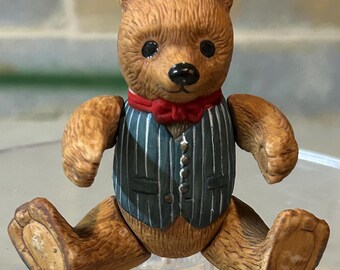 Ted D. Bear Department 56 Collectible Teddy Bear Vintage Jointed