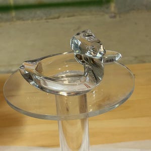 Heavy Clear Glass Duck Cigar Ashtray Paperweight 5” X 3” Pall Mall